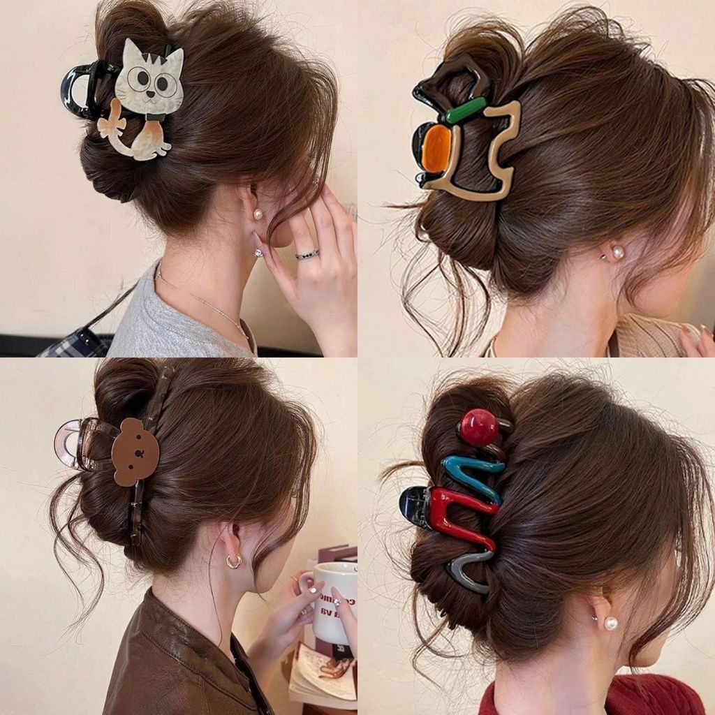 Kirin Grocery Store Fun Design Style Contrast Color Clip กิ๊บติดผมขนาดใหญ่ 2025 High-End Back Head S