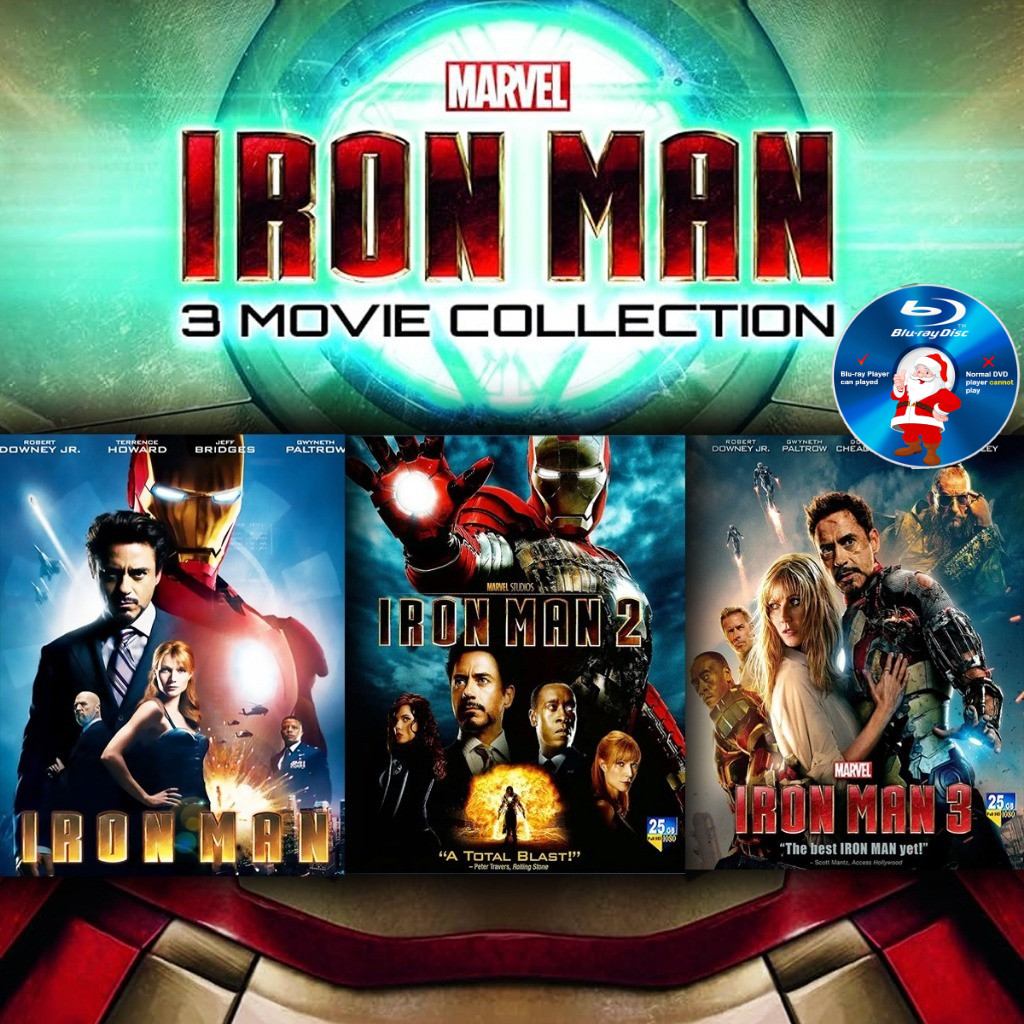 E-BLURAY Iron Man 1,2,3 Collection . Action/Sci-fi ENGLISH MOVIE