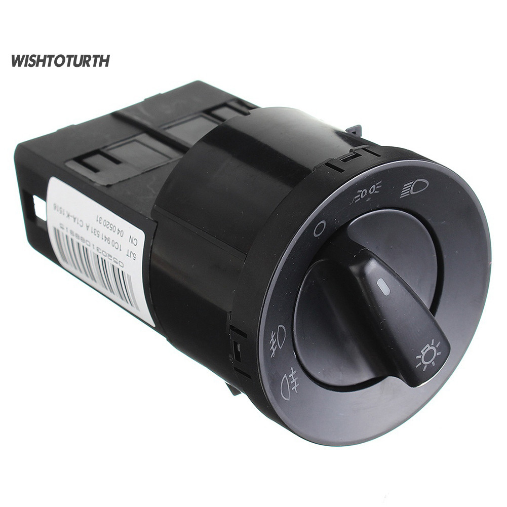 ☼WT ไฟหน้าไฟตัดหมอกสวิตช์ควบคุมไฟสําหรับ GTI Golf Jetta MK4 Passat B5