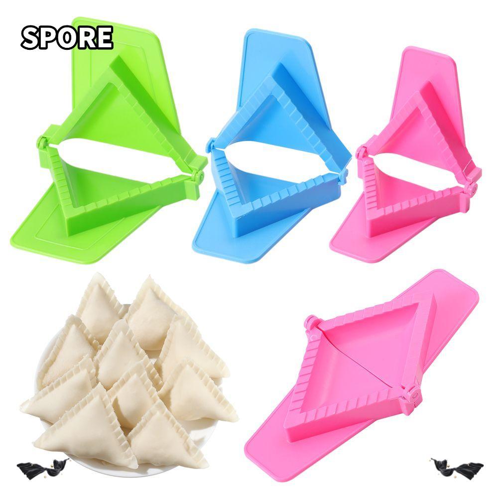 SPORE 3PCS แม่พิมพ์เกี๊ยวสี่เหลี่ยมในครัวเรือน DIY อุปกรณ์ครัวเบเกอรี่แป้ง Presser