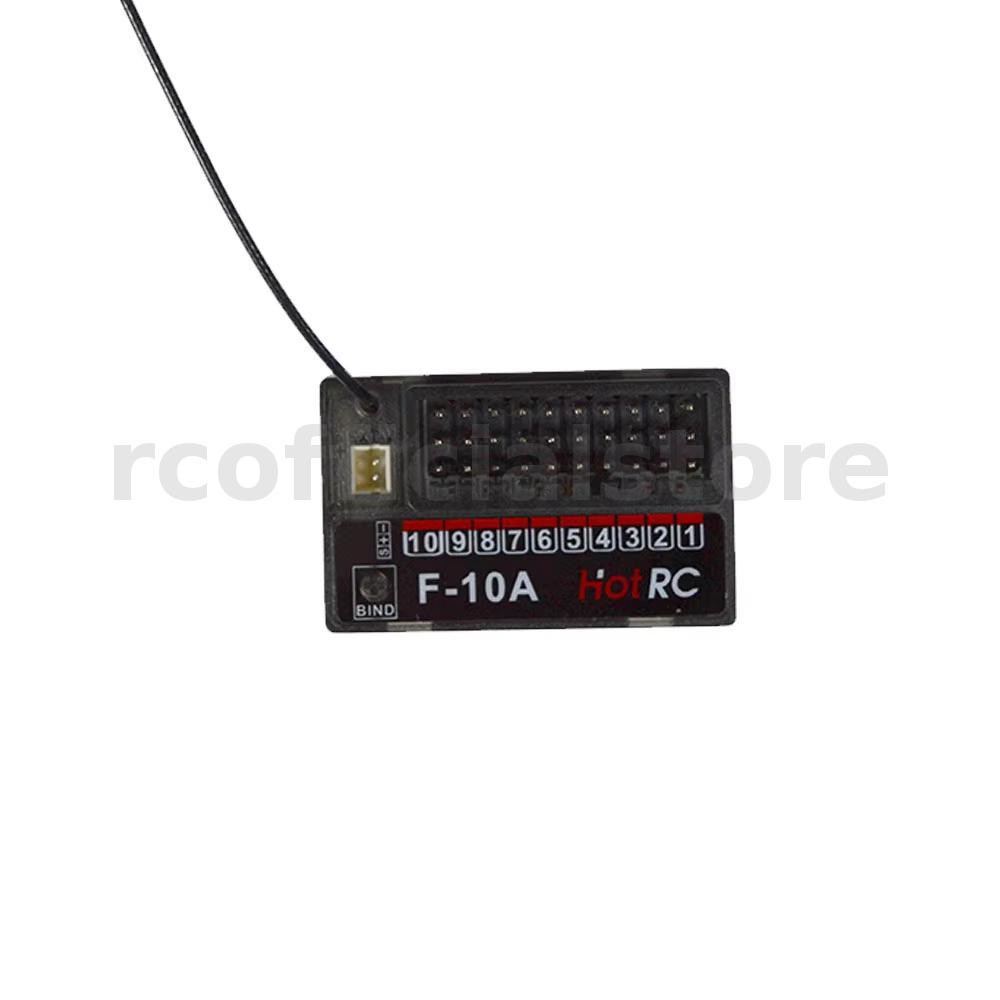 HOTRC F-10A 10CH 2.4GHz PWM Receiver สําหรับ HT-10A เครื่องส่งสัญญาณรีโมทคอนโทรลรถเรือเครื่องบินถังร