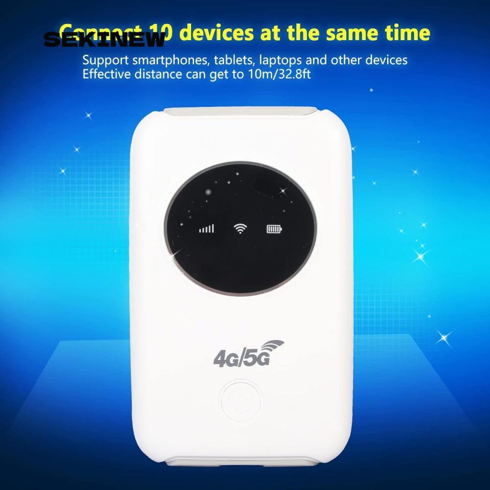 SEKINEW ฮอตสปอตมือถือพกพา, Pocket WiFi Asian/European version 4/5G Portable Router, USB Powered 300M