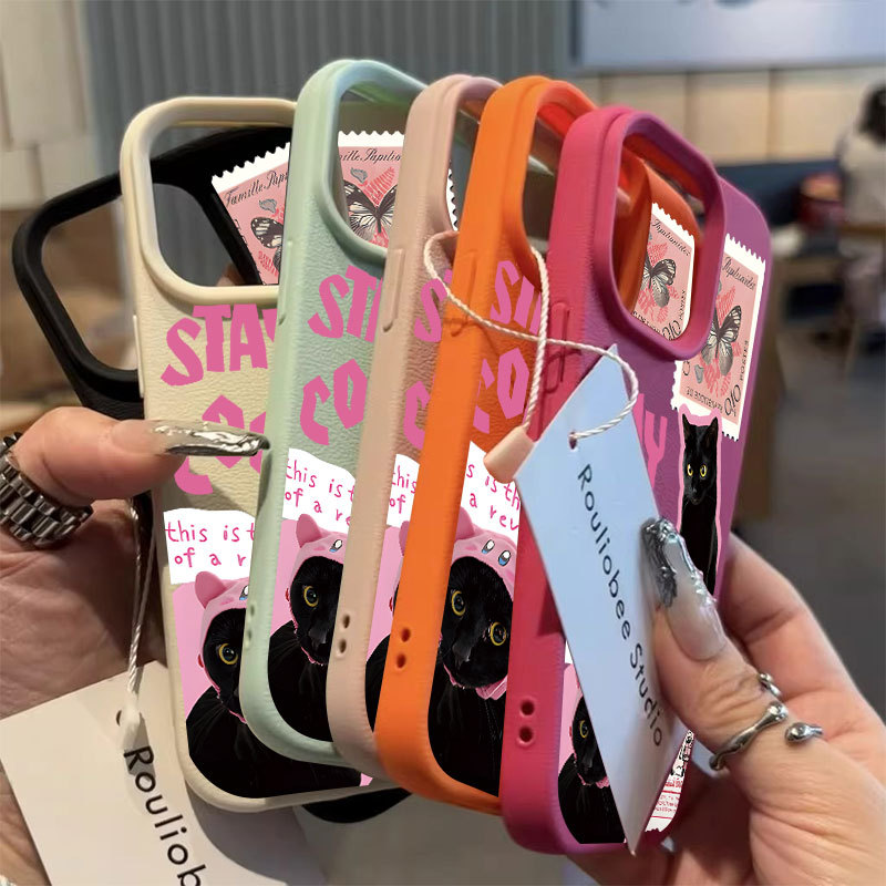 เคสโทรศัพท์ สำหรับ iPhone 13 11 17 pro max Case iPhone 11 15 16 pro max 14 12 pro max XR XS Max 7Plus ผิวสัมผัสสุดน่ารัก - รูปที่ 5