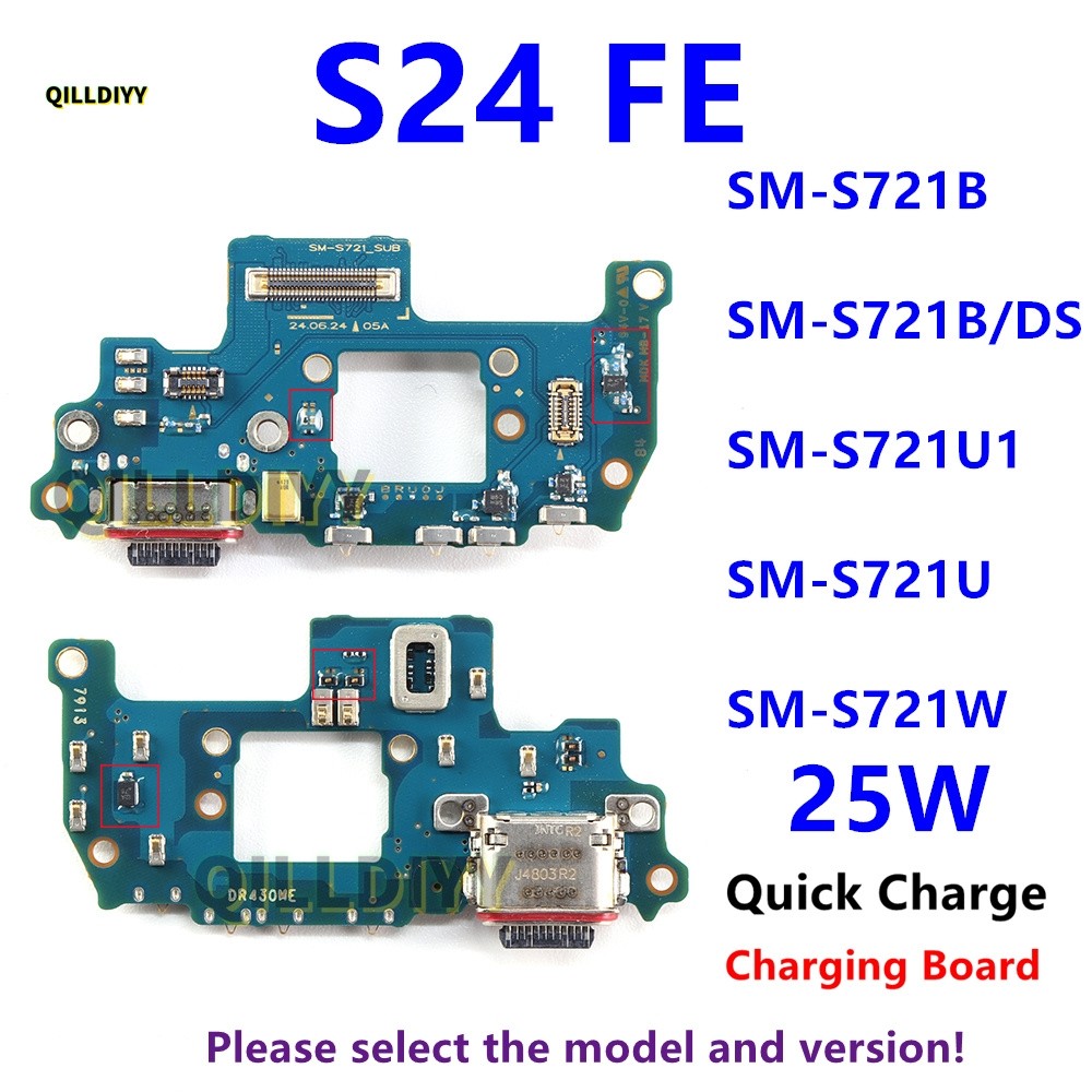 25W USB ชาร์จพอร์ต Flex สําหรับ Samsung Galaxy S24 FE SM-S721B S721 S721B/DS S721U Charger Dock Conn