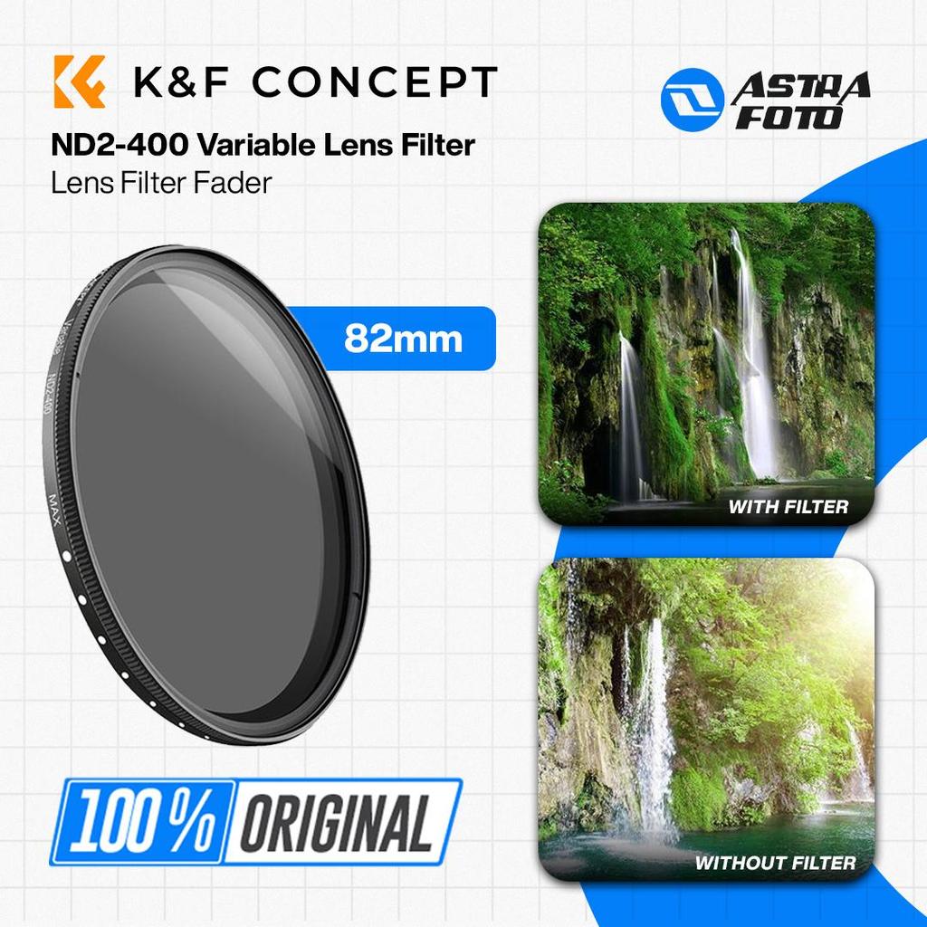 KNF Concept 82mm ND2-400 ฟิลเตอร์เลนส์ตัวแปร Fader K&F Concept Filter ND เลนส์ตัวแปร