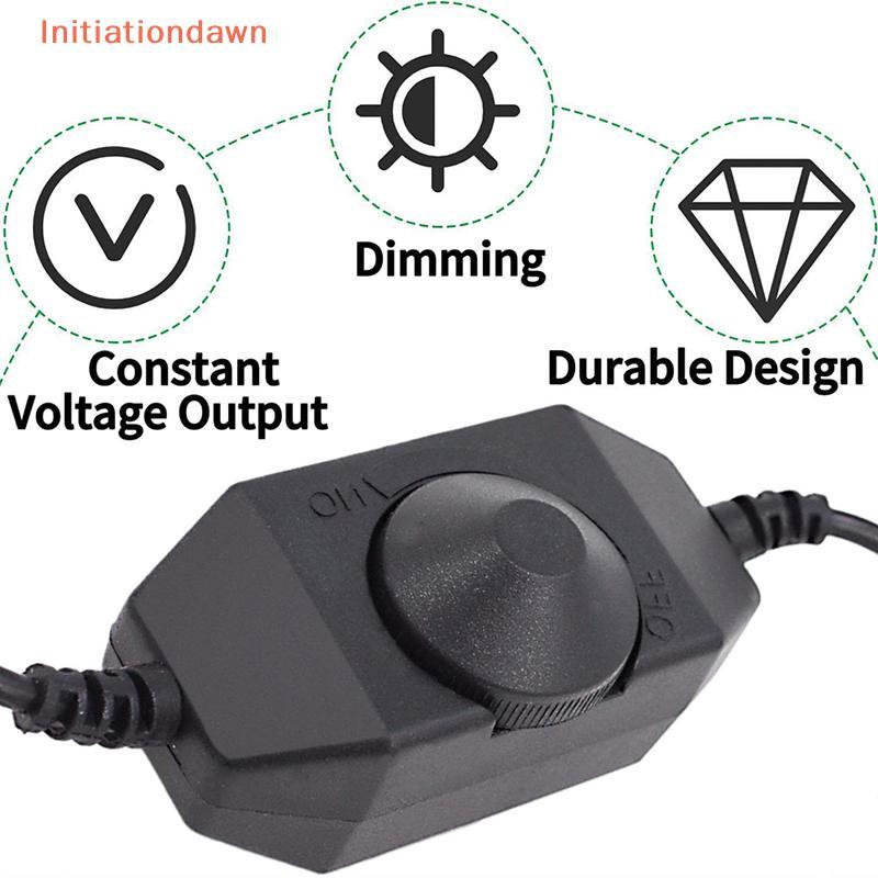 [Initiationdawn] 1PC USB DC 5V Stepless Manual Knob Touch LED Dimmer Switch สําหรับ 5050 2838 Strip Light 1 ช่องตัวควบคุมการปรับความสว่าง