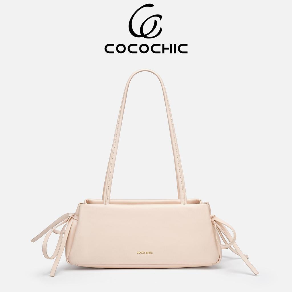 【COCOCHIC】กระเป๋าสะพายไหล่ผู้หญิง ทรงบาแกตต์ โบว์สุดน่ารัก ใช้งานได้ทุกวัน ราคาถูก Shopee Lazada