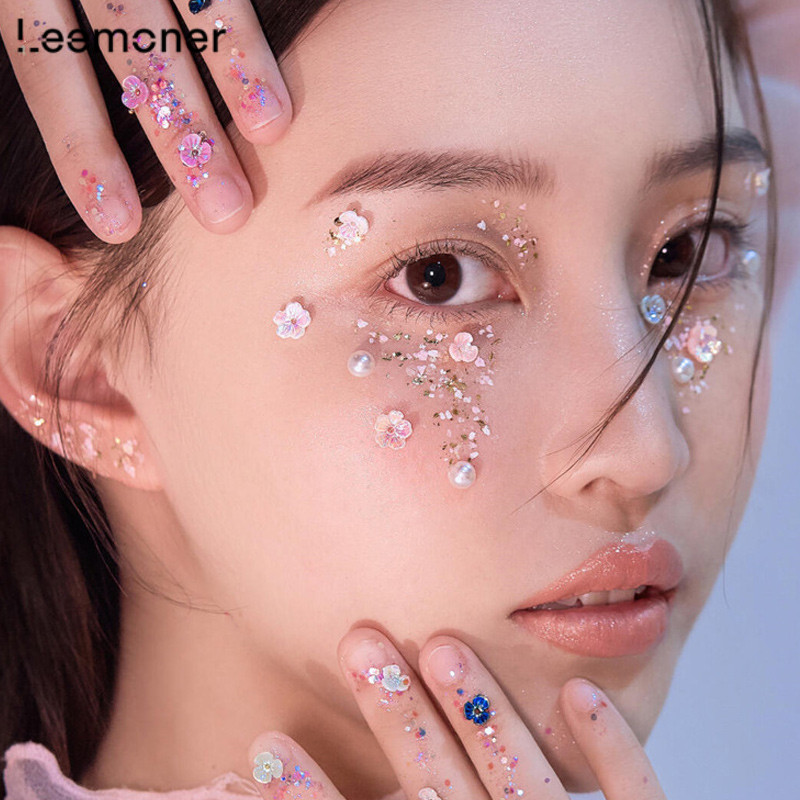 【Lemon】Multi-Use Gem Sticker Butterfly Pearl Nail Accessory Performance Face Sticker Kids Eye Makeup