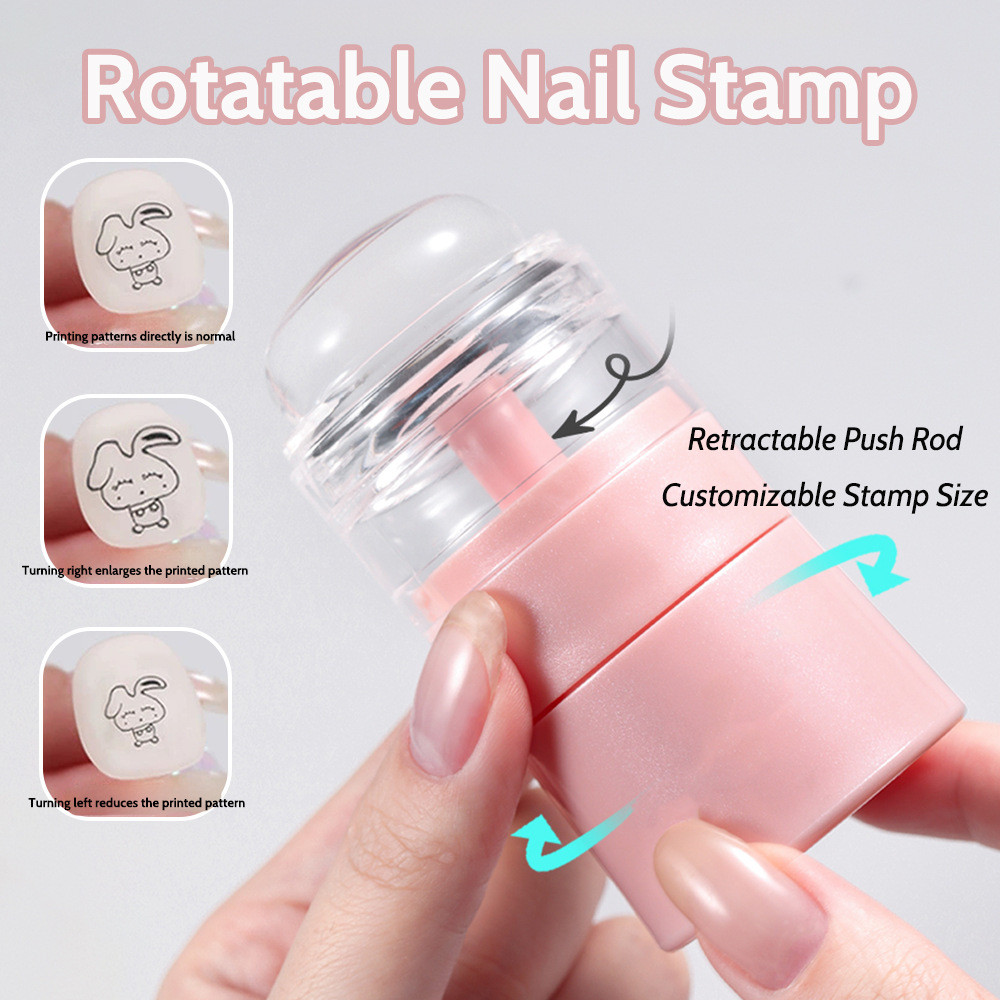 เล็บ Rotatable โปร่งใสซีลซิลิโคนซีลหดซีล Variable Larger Smaller เล็บ Scraper Transfer แผ่นเหล็กเครื่องมือการพิมพ์