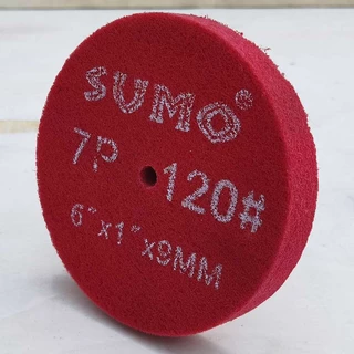 ลูกล้อใยสังเคราะห์ ลูกขัด สก็อตไบร์ท 6 นิ้ว เบอร์ 180/7P สีแดง ขัดตกแต่งผิว ขัดเรียบ ขัดลาย ขัดเงา