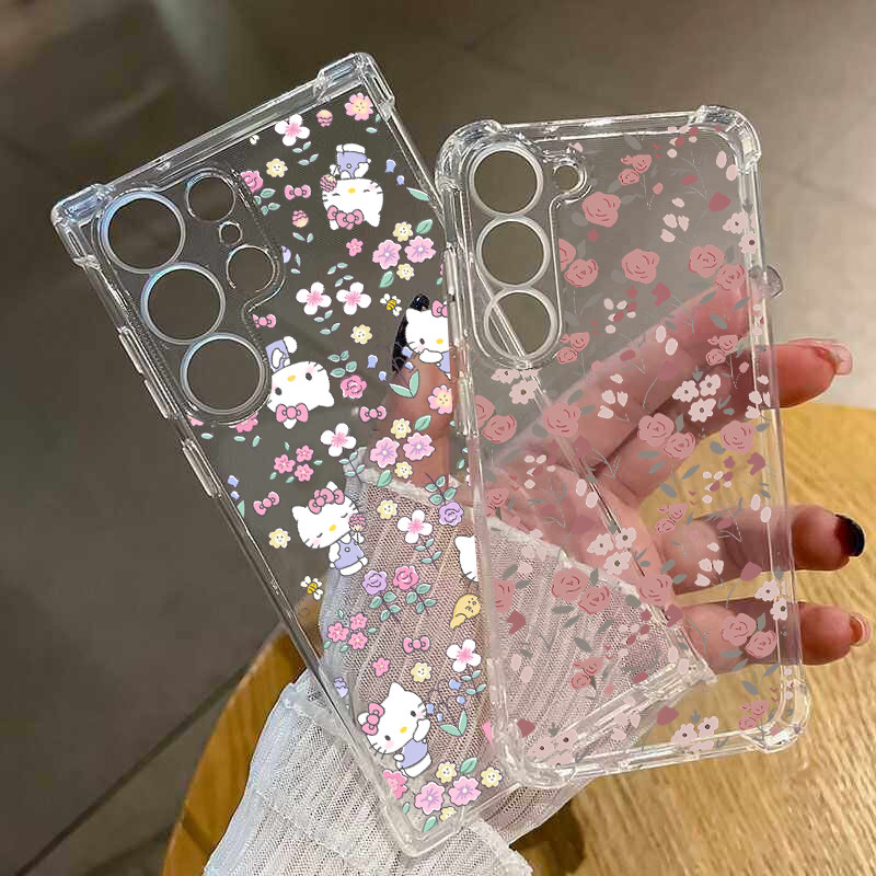 For Samsung เคสซัมซิง A50/A30s A50s ดอกไม้สวยงาม M14 4G A05 A03s เคสโทรศัพท์ป้องกันตกแบบสี่มุม A36 A06 5G A11 A07