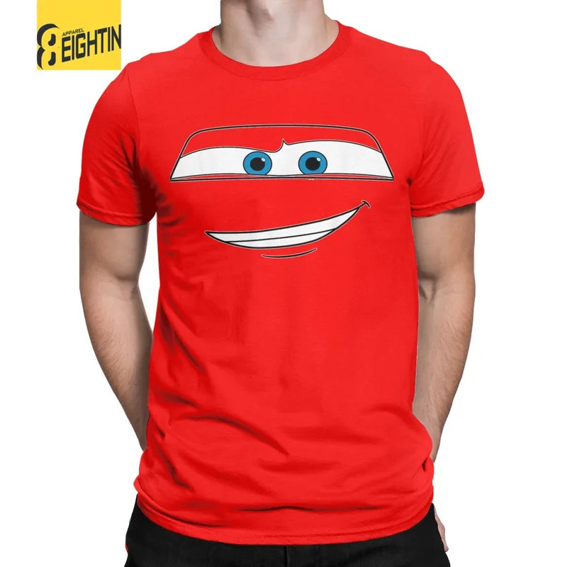 Lightning McQueen Croc Pixar Cars เสื้อยืด Lelaki Leisure Cotton Tee เสื้อ Crewneck เสื้อยืดแขนสั้น 