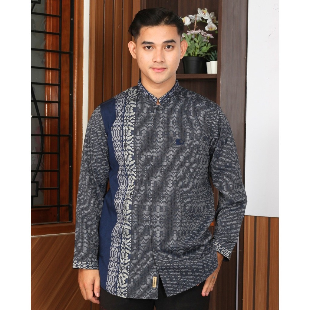 KEMEJA Al Aqsa X Al Jabbar - Ariq ZAB 75 Premium Koko เสื้อสําหรับผู้ใหญ่ผู้ชายเย็บปักถักร้อยแขนยาว