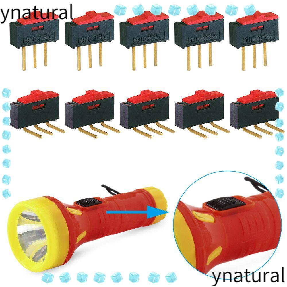 YENATURAL สวิตช์สไลด์ 5 ชิ้น Mini สีแดง ทนทาน BSI-10/BSI-10H