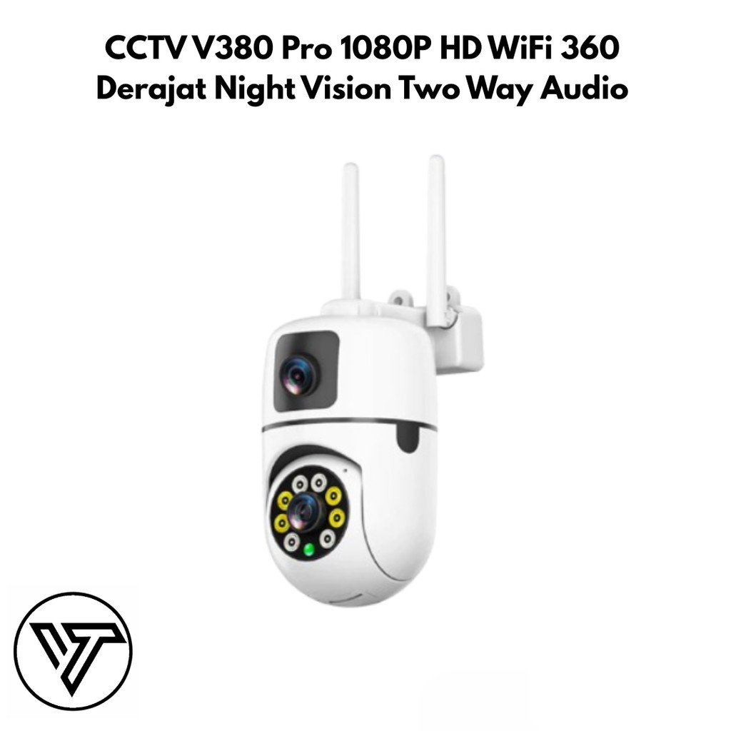 กล้องวงจรปิด V380 Pro 1080P HD WiFi 360 องศา Night Vision เสียงสองทาง