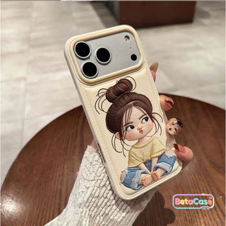 เคสโทรศัพท์ลายเด็กผู้หญิงหน้าบึ้งน่ารัก Case iPhone 17 16 15 14 13 12 11 11 11pro 15plus
