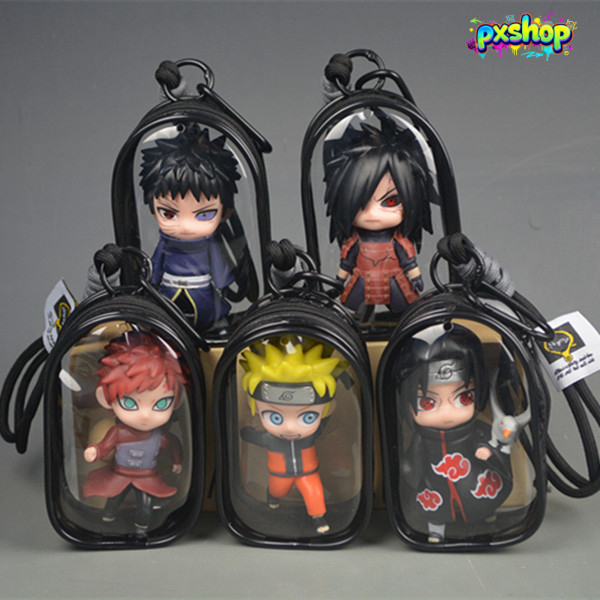 พวงกุญแจใสตัวละครนารูโตะ - Obito, Itachi, Pain, Sasuke, Kakashi, Gaara จี้การ์ตูน 10cm ของขวัญแฟนการ