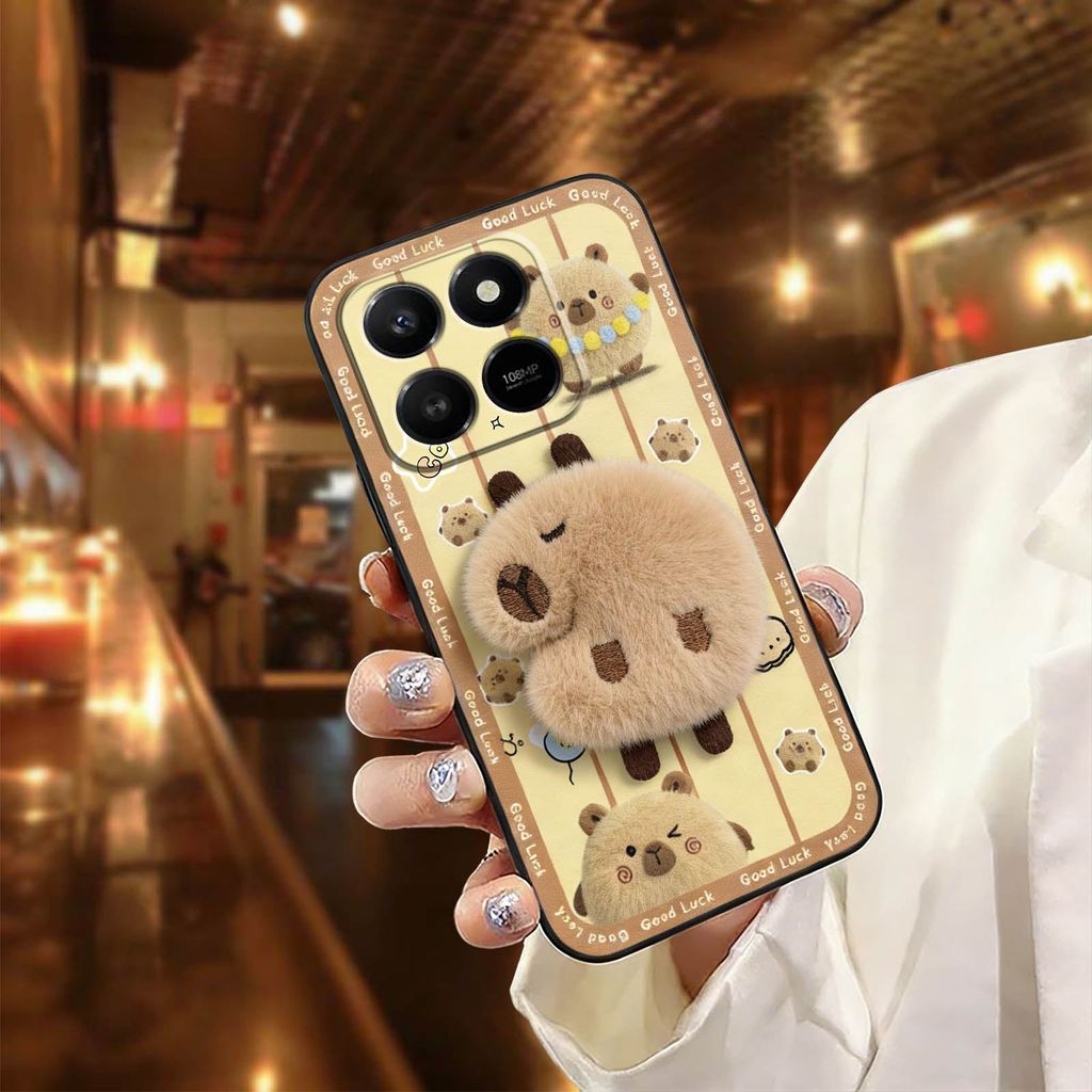 Plush Dirt-proof เคสโทรศัพท์สําหรับ Honor X7d/Play10T/Honor400 สมาร์ทน่ารักเต็มห่อสามมิตินุ่มกรณีกัน