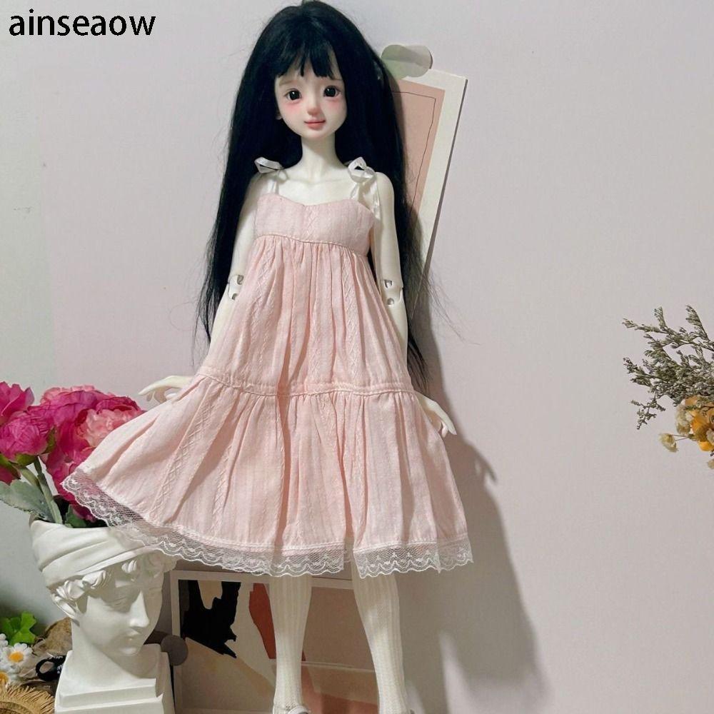 AINSEOW ตุ๊กตาเสื้อผ้าหรูหรา,Handmake มินิสายลูกไม้ชุดดอกไม้,คุณภาพสูง 5 สีแฟชั่นชุดลําลองตุ๊กตาเจ้าหญิงกระโปรงยาวสําหรับ 1/4 1/6 BJD 30/45 ซม.ตุ๊กตา