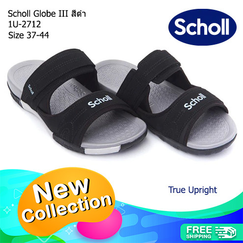 รองเท้าสกอลล์ SCHOLL แบบสวม รุ่น Globe III สีดำ 1U-2712  Unisex รองเท้าแตะผู้ชาย รองเท้าแตะผู้หญิง ร