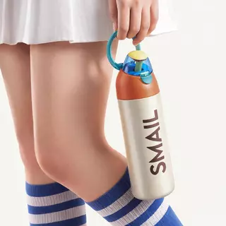 กระบอกน้ำเก็บความเย็น SMAIL ขวดน้ำเก็บอุณหภูมิ ขนาด 670ml สแตนเลส 316 แบบกันหก รุ่นฝา 2 แบบ สำหรับใช้งานประจำวัน