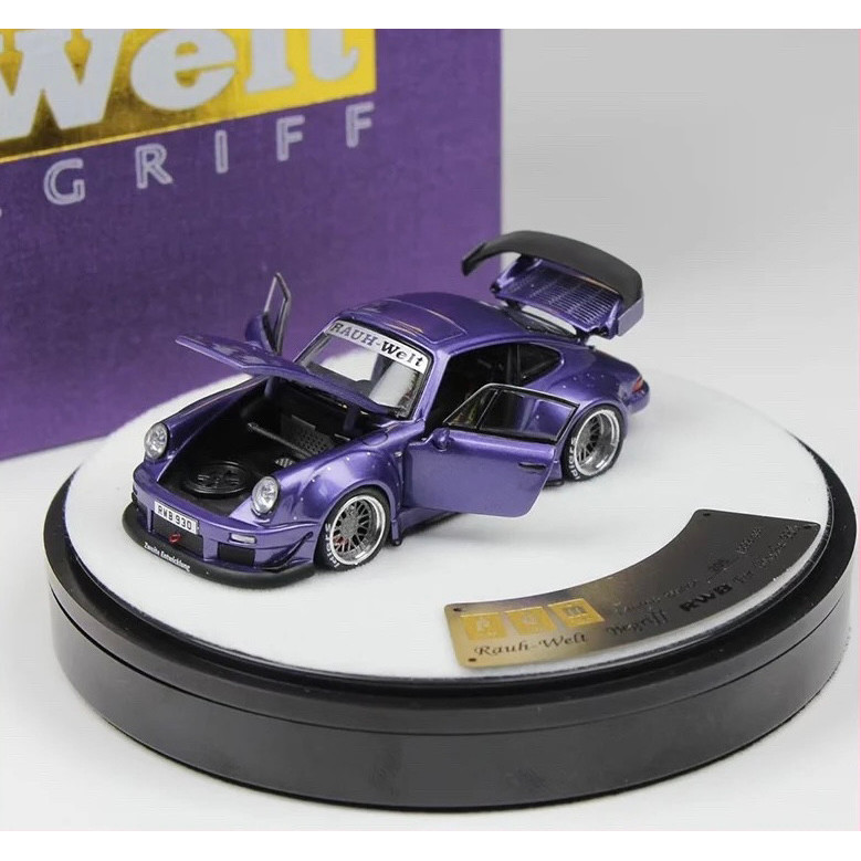 PGM 1: 64 Porsche RWB930 คอลเลกชันตกแต่งโมเดลรถยนต์จําลองแบบเปิดเต็มรูปแบบ