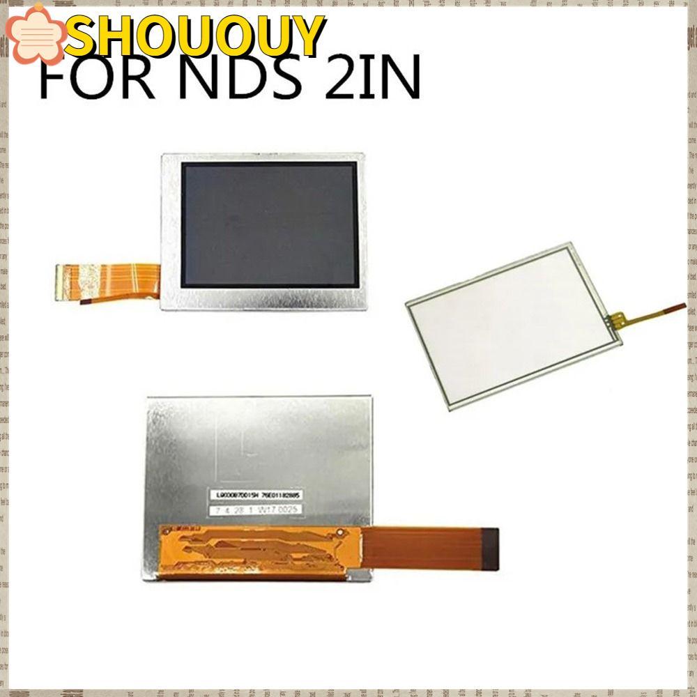 SHOUUY จอแสดงผล LCD, ซ่อมหน้าจอคอนโซลเกมต้นฉบับ, อะไหล่ทดแทนหน้าจอสัมผัส DIY สําหรับ DS/NDS