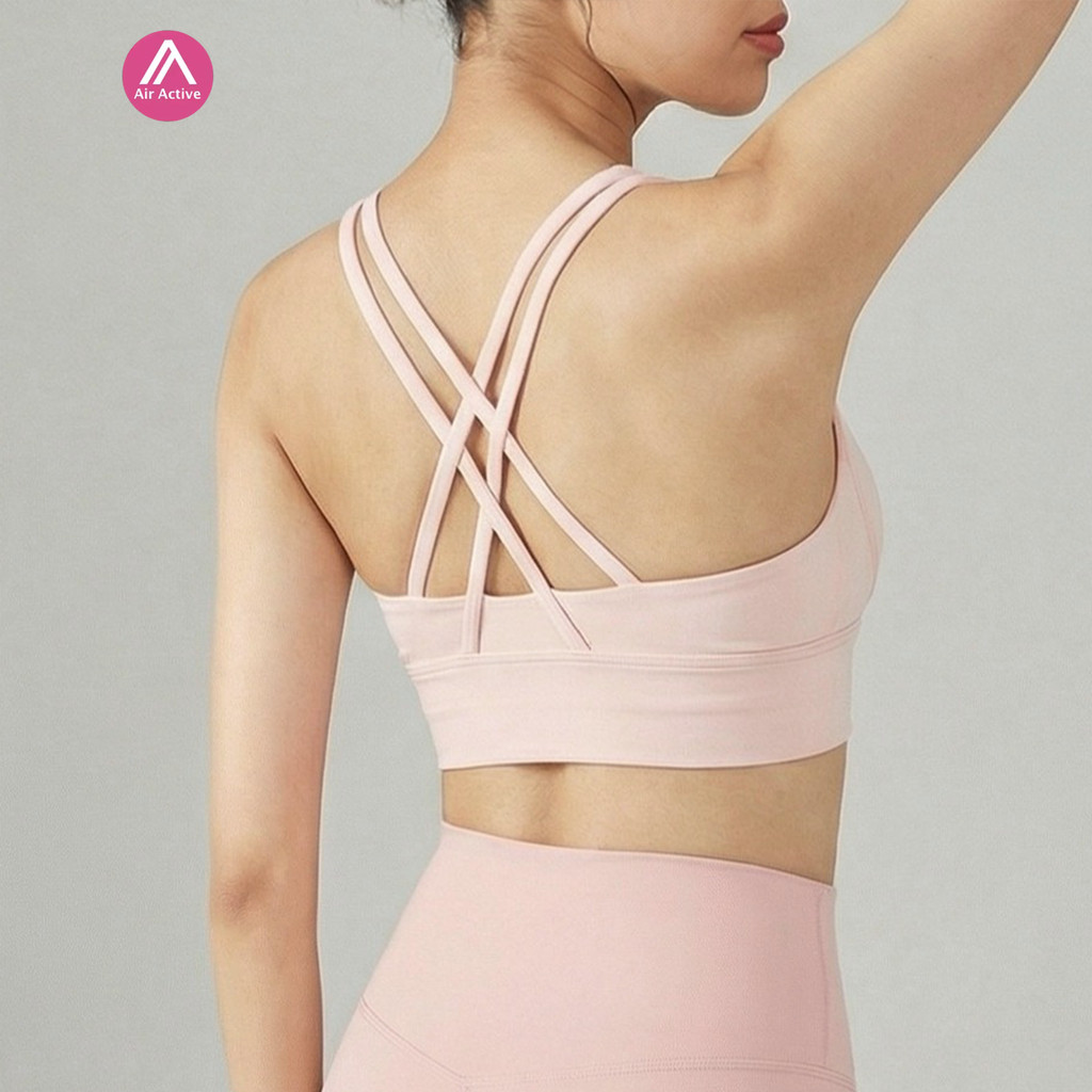 OLALA LEISURE ชุดชั้นในสําหรับการเล่นโยคะและฟิตเนส กันกระแทก ลื่นไหล สีนู้ด