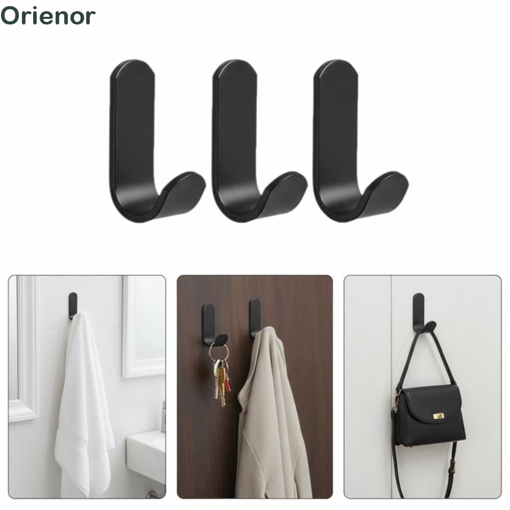 okhobby ตะขอแขวน 5 ชิ้น, ตะขอจัดระเบียบผนังอเนกประสงค์กาวที่แข็งแกร่ง, คุณภาพสูง J-hook Design กันน้