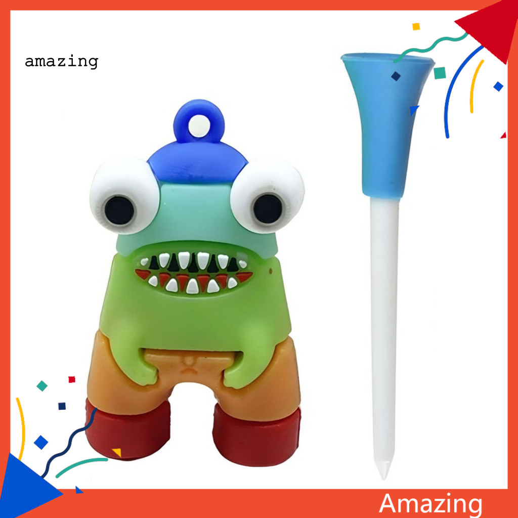 [AM] ทนทาน Golf Tee Hanger Compact Golf Tee Organizer Anti-lost พลาสติก Golf Tee แขวนพร้อมสายรัด – ก