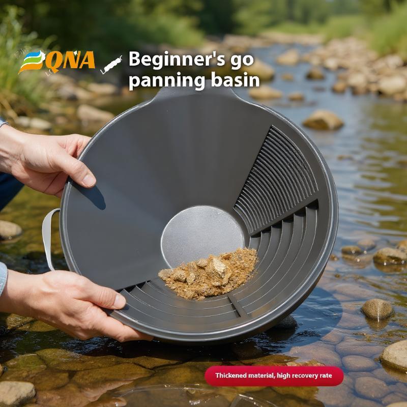 [QNA] 1/3/5 ชิ้นกลางแจ้งล้าง Gold Panning อุปกรณ์กระทะทองพร้อมการออกแบบ Riffle เครื่องมือตรวจสอบที่ท
