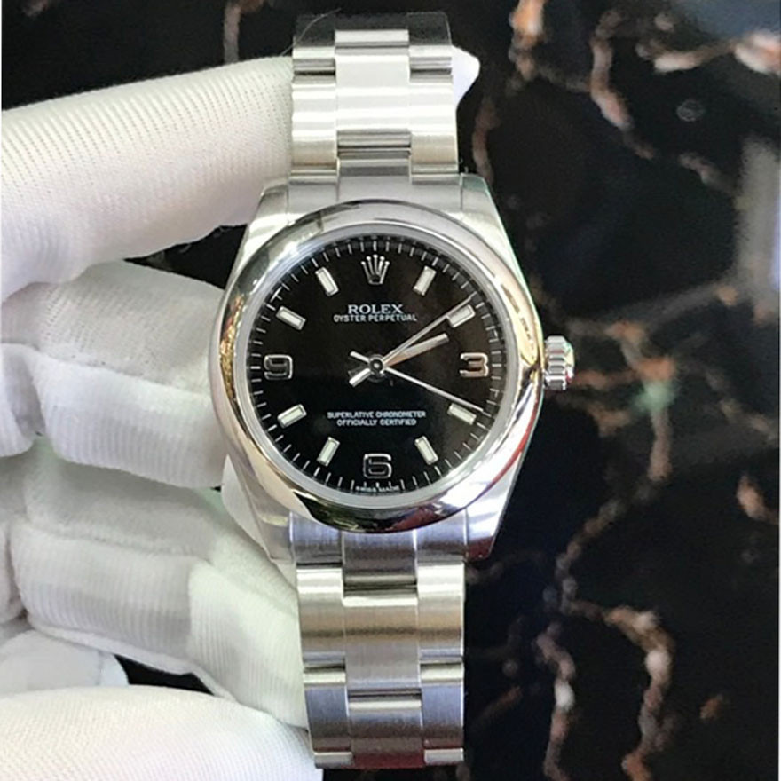 Ladies Automatic Series Mechanical Watch นาฬิกาข้อมือ Rolex 177200Rolex Oyster Style ถาวร 31mm