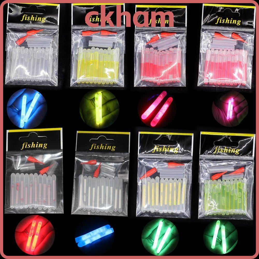 CKHAM แท่งไฟตกปลา 10 ชิ้น, ทุ่นตกปลาหยาบ กับแท่งเรืองแสง เพื่อความสว่างพิเศษ ในยามกลางคืน – โปรปัง