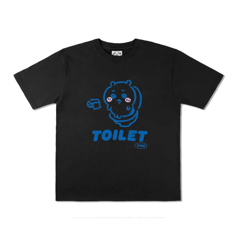 Chikawa chikawa Squatting Toilet การ์ตูน Usaki Anime เสื้อยืดแขนสั้น