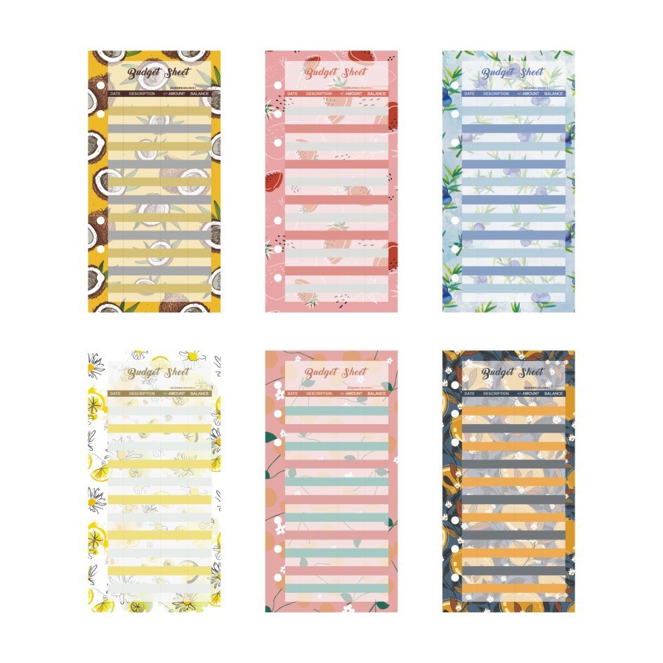 Cash Build-in Envelope Fruit Print Perforated Card Western Style Build-in Card Consumer Card KZRI