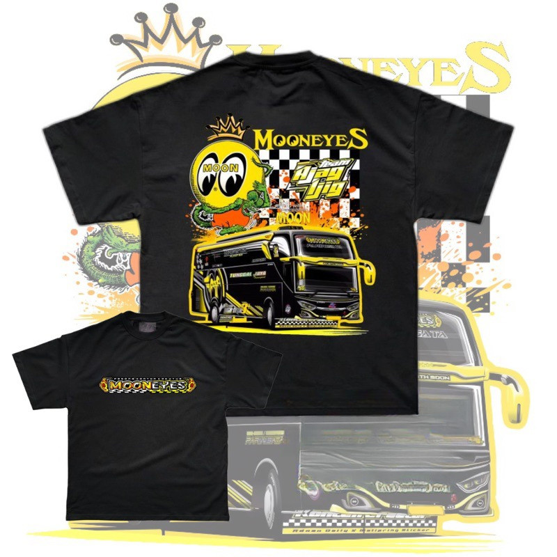 กรุณา.ของ | เสื้อยืด Mooneyes Tunggal Jaya Bus เสื้อ Bus Mania