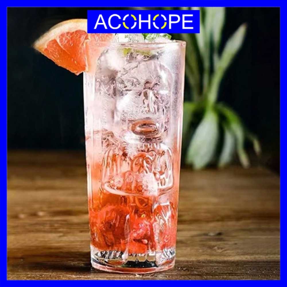 Alohope Aesthetic Glass Coffee Tea Hawaiian Tiki Glass 400ml - EY-40