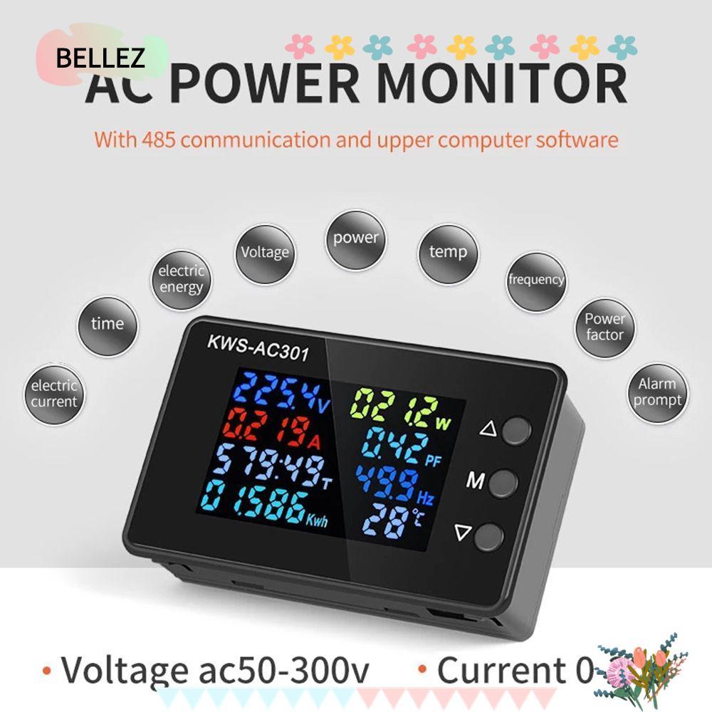 BELLEZ AC Wattmeter จอแสดงผล LED KWS-AC301 ชิปเฉพาะเครื่องตรวจจับพลังงานเครื่องวัดพลังงาน