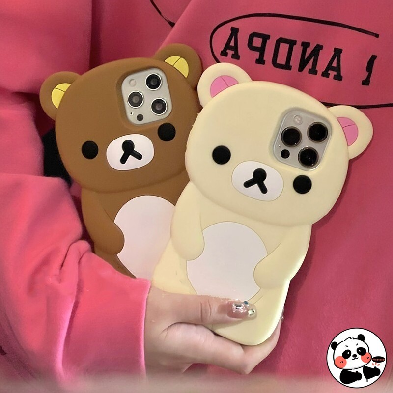 น่ารัก 3D Rilakkumaเคสโทรศัพท์สําหรับRealme Q5 Q5i Q3 Pro Carnival Q3S Q3T Q3i X7 Max 5G 4Gการ์ตูนEa