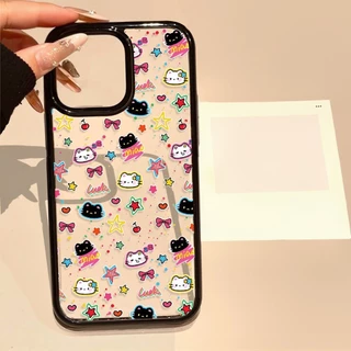 เคสโทรศัพท์ for iPhone 13 11 15 16 Pro Max Case iPhone 11 12 17 Pro Max 14 15 Pro Max 2 in 1 อะคริลิค Acrylic น่ารัก