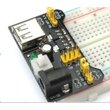 โมดูลจ่ายไฟ Breadboard 3.3V, 5V สลับได้ 700ma [CE]