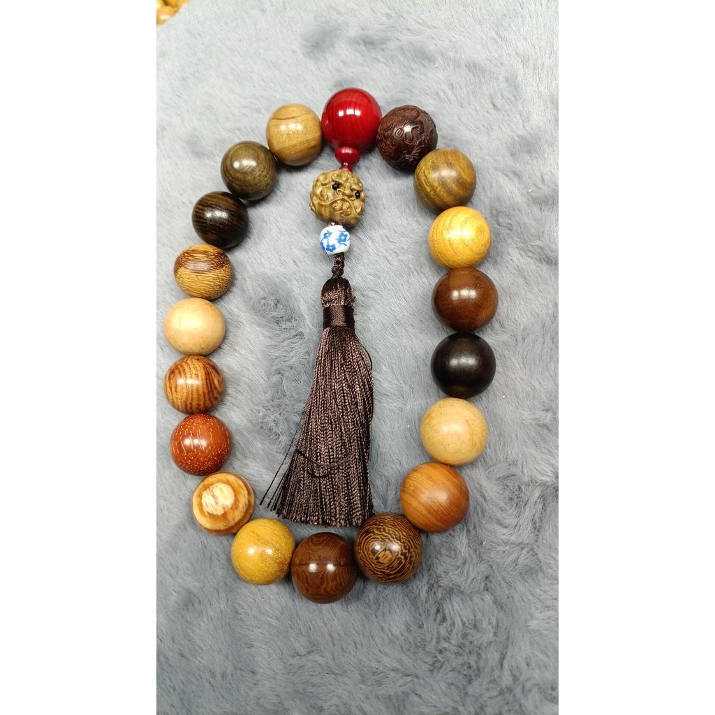 จี้ปลุกสิงโต Duobao Hexiang 2.0 Log จากไม้จันทร์สีเขียว