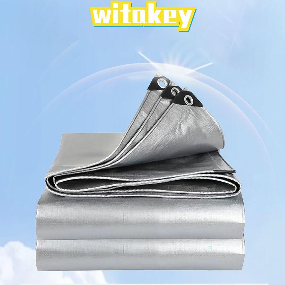 WITAKEY ผ้าใบกันน้ํา PE, 2mX3m Camping เต็นท์ Mat ผ้ากันฝน, Sun Shade กลางแจ้งกันสาดเฟอร์นิเจอร์สวนพ
