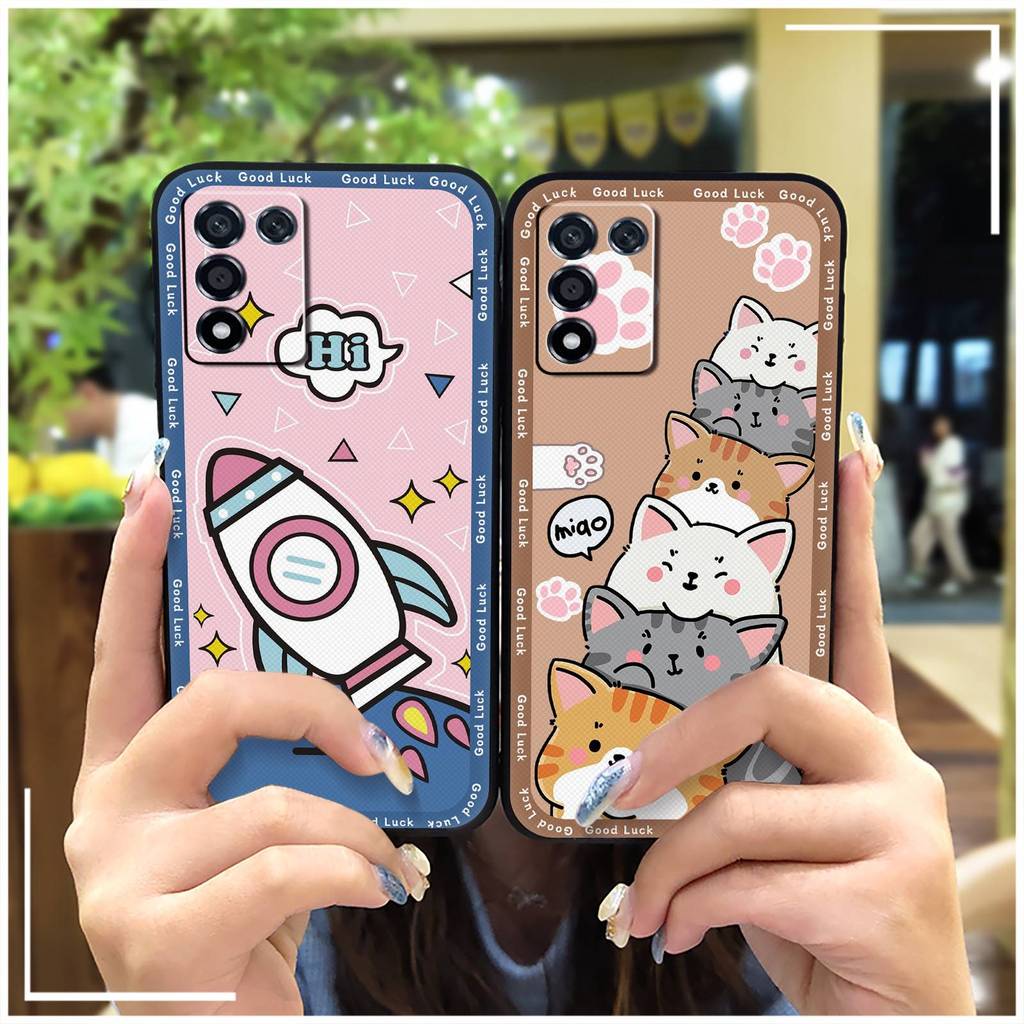 Solid n ผู้หญิง OPPO K9S/Realme Q3S/Q3T/K10 รุ่น Vitality เคสโทรศัพท์อินเทรนด์หรูหรากันฝุ่นน่ารักกระ