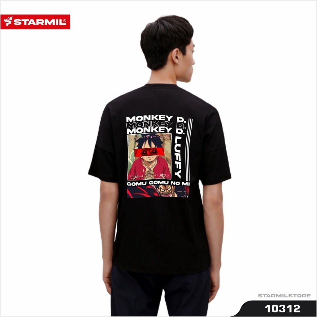 เสื้อยืดอนิเมะ MONKEY D LUFFY Black Navy Maroon Tshirt