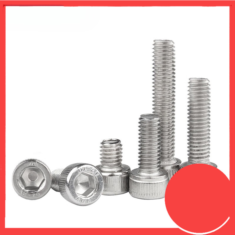 304 สกรูหกเหลี่ยมสแตนเลส DIN912 สกรูหัวทรงกระบอกขยายถ้วยหัว bolt M5/M6/M8 * L5-200mm (SS-HX)