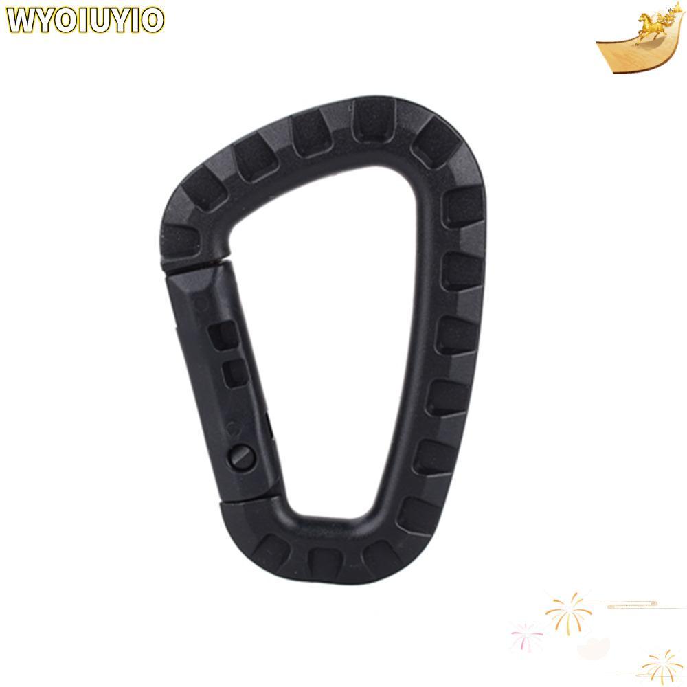 WYOIUYIO หัวเข็มขัดรูปตัว D 16 ชิ้น, น้ําหนักเบา Mini Carabiner, การปีนเขาแหวน D สําหรับงานหนัก