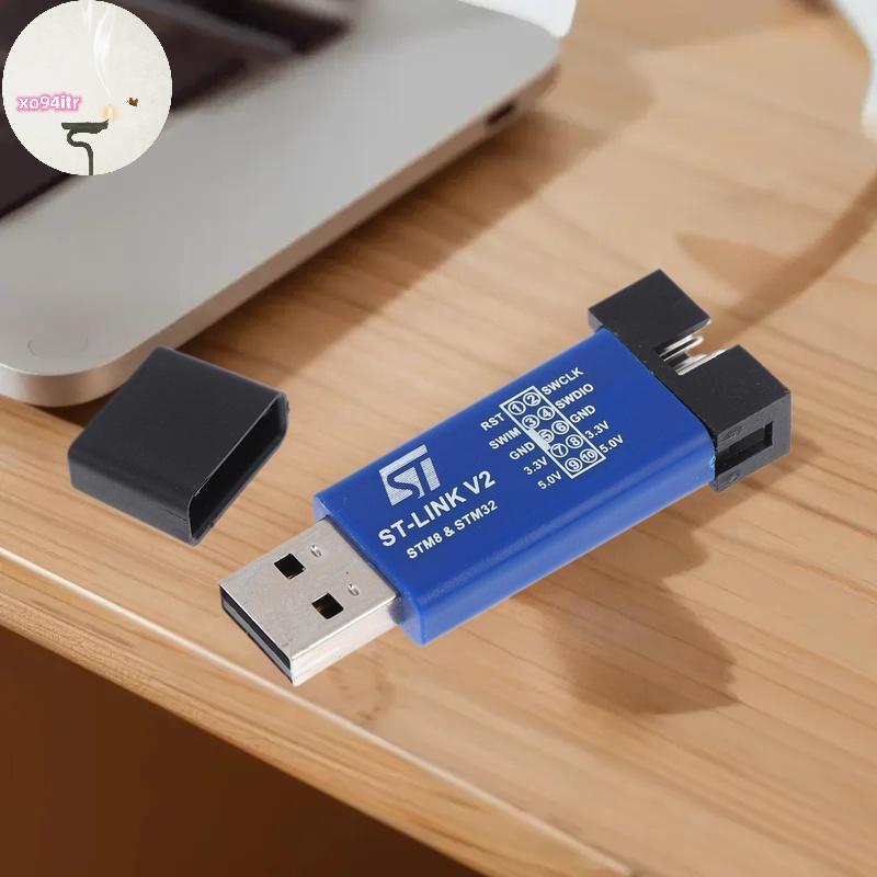 XOITR 1/2/3 ชิ้น ST LINK V2 LINK STLINK STM8 STM32 จําลองดาวน์โหลดโปรแกรมเมอร์ W ฝาครอบสาย Emulator 