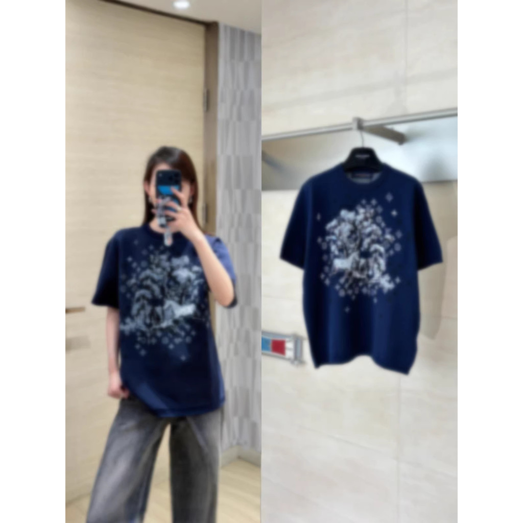 GGPW 1+VVL Ceiling quality26S New LV Year of the Horse limited edition intarsia knit short-sleeve he