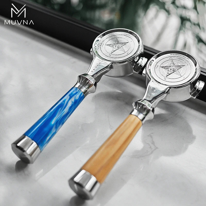 MUVNA Espresso One- Piece Portafilter Satan Series, 58 มม.สําหรับเครื่องชงกาแฟ E61, Professional Bar